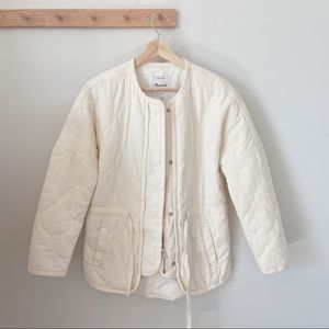 Madewell cream quilt jacket